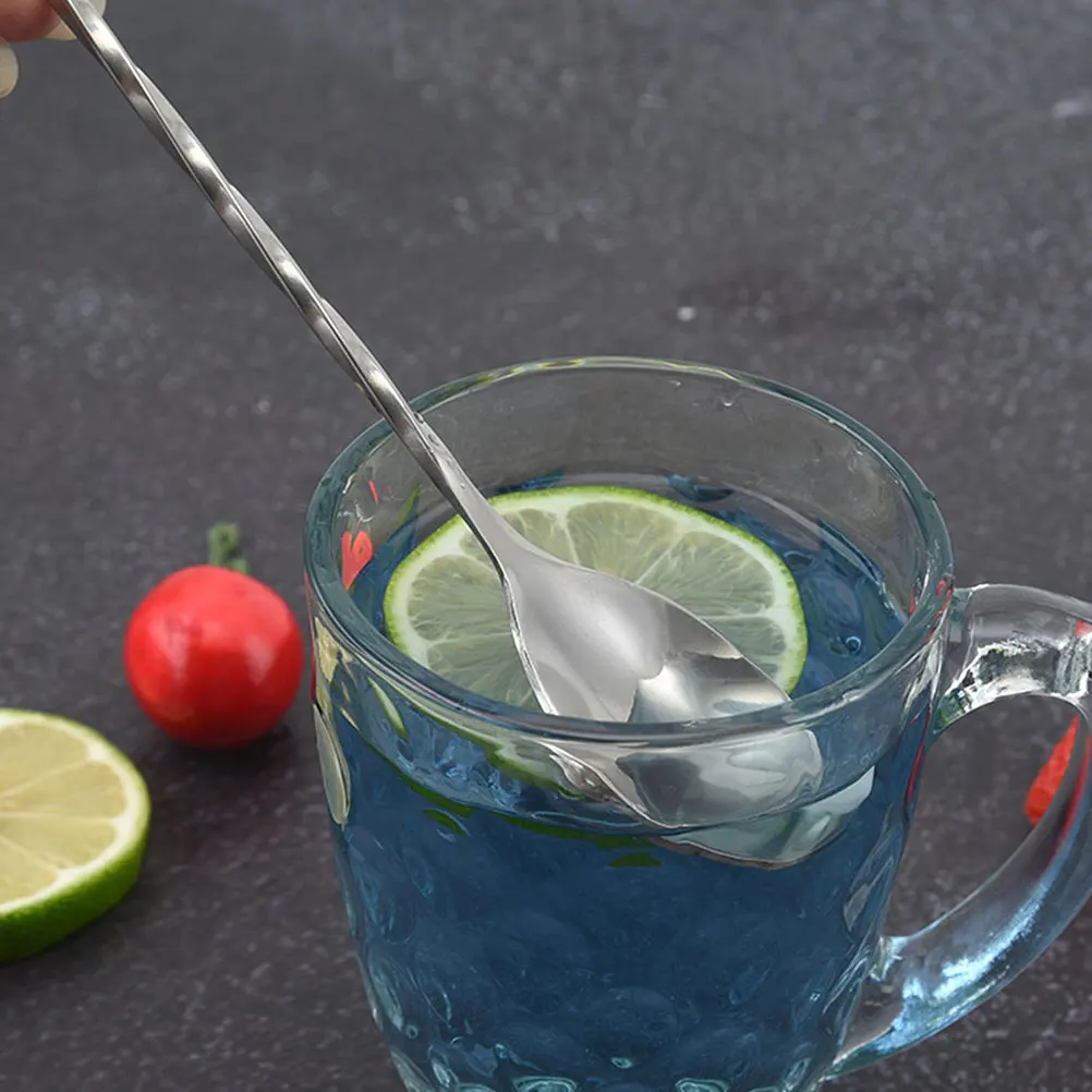 

2Pcs Cocktail Stirring Sticks Stainless Steel Reusable Mixing Rods Smooth Finish for Coffee Cocktails Iced Tea Drink Stirrers