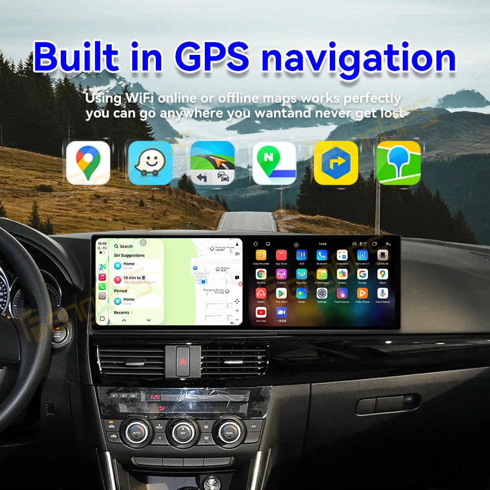 Carplay Dual 10.1 Inch Screen Car Radio For Mazda CX-5 2013-2015 Android 15 Multimedia Player GPS Navigation Auto DSP Stereo view 6