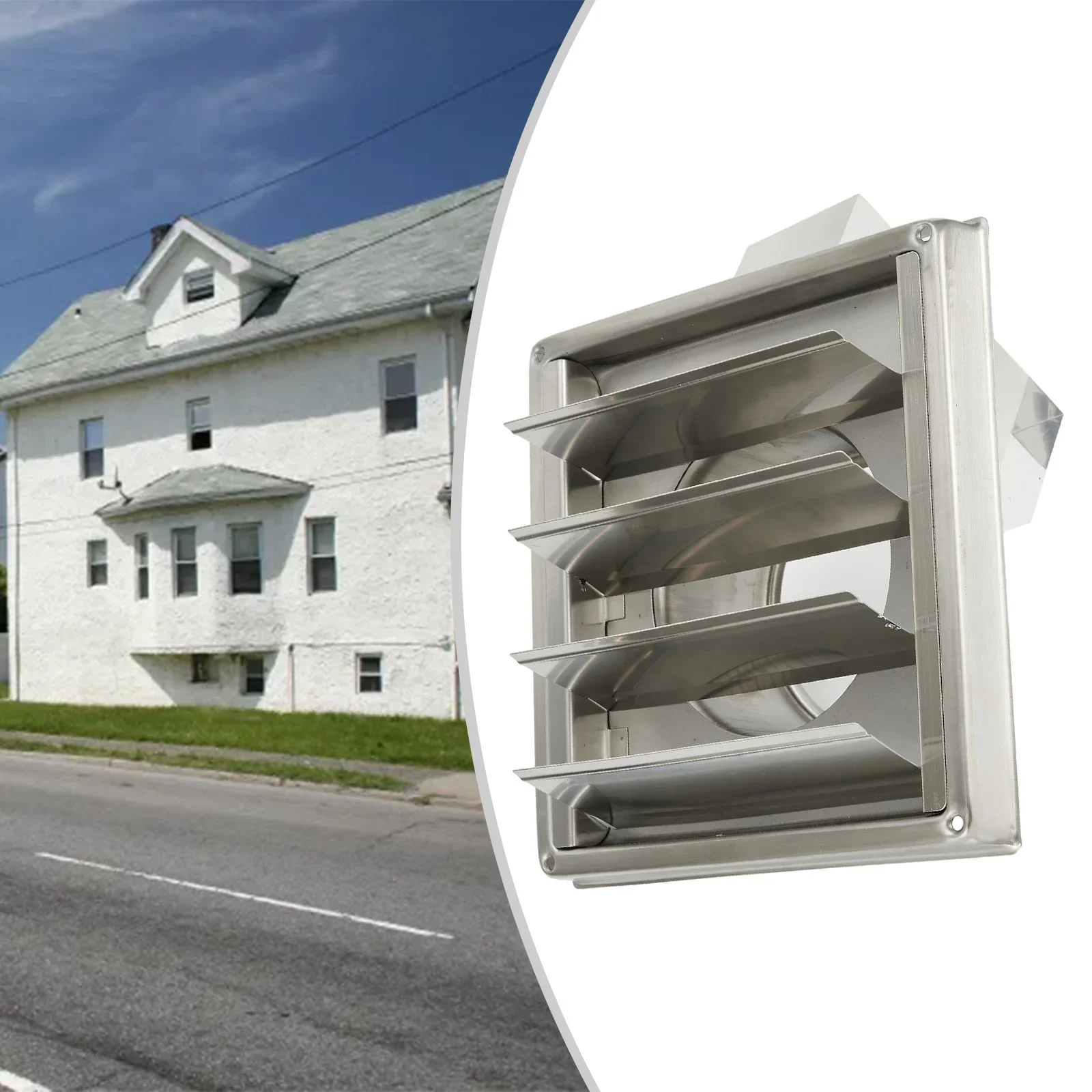 184*95*51cm grade de escape parede exterior tampa ventilação quadrado ventilação móvel aço inoxidável para acessórios decoração casa