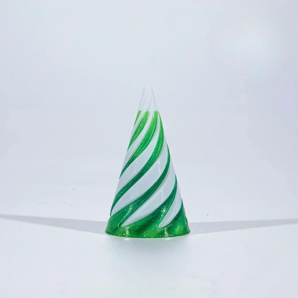 3D-geprinte spiraalkegelornament Fidgetspeelgoed Decompressie Draaiend Driedimensionale structuur Vingertop Dubbele kleur Stressverlichting - afbeelding 1