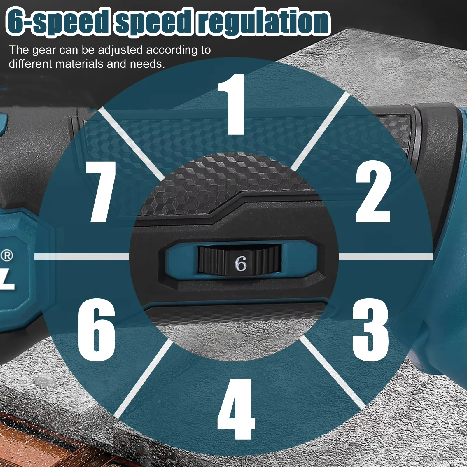 23PCS Oscillating Multi Tool with 2 Original Battery Brushless Multi-Tool Handle 6 Variable Speed Cutting Tools for Makita 21V