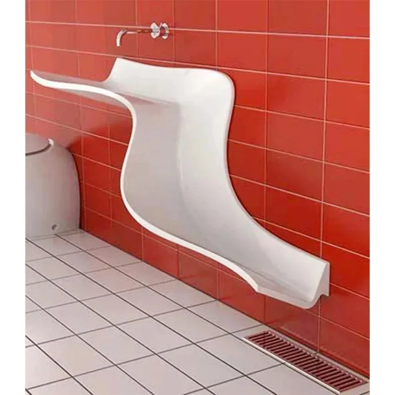 

High Quality New Italian Design Wall Mount Bathroom Sink Artificial Stone Wash Basin