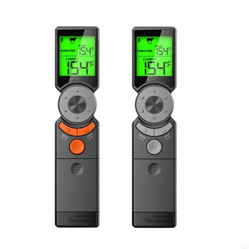 

57QF Household Digital Meat Thermometer with Probe Meat Cooking Food Temperature Measurement for Grilling BBQ Outdoor Kitchen