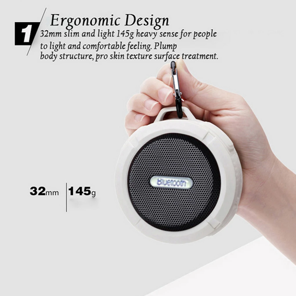 

C6 Bluetooth Speaker Outdoor Waterproof Sound Box Wireless Sound Box Support Insert TF-card