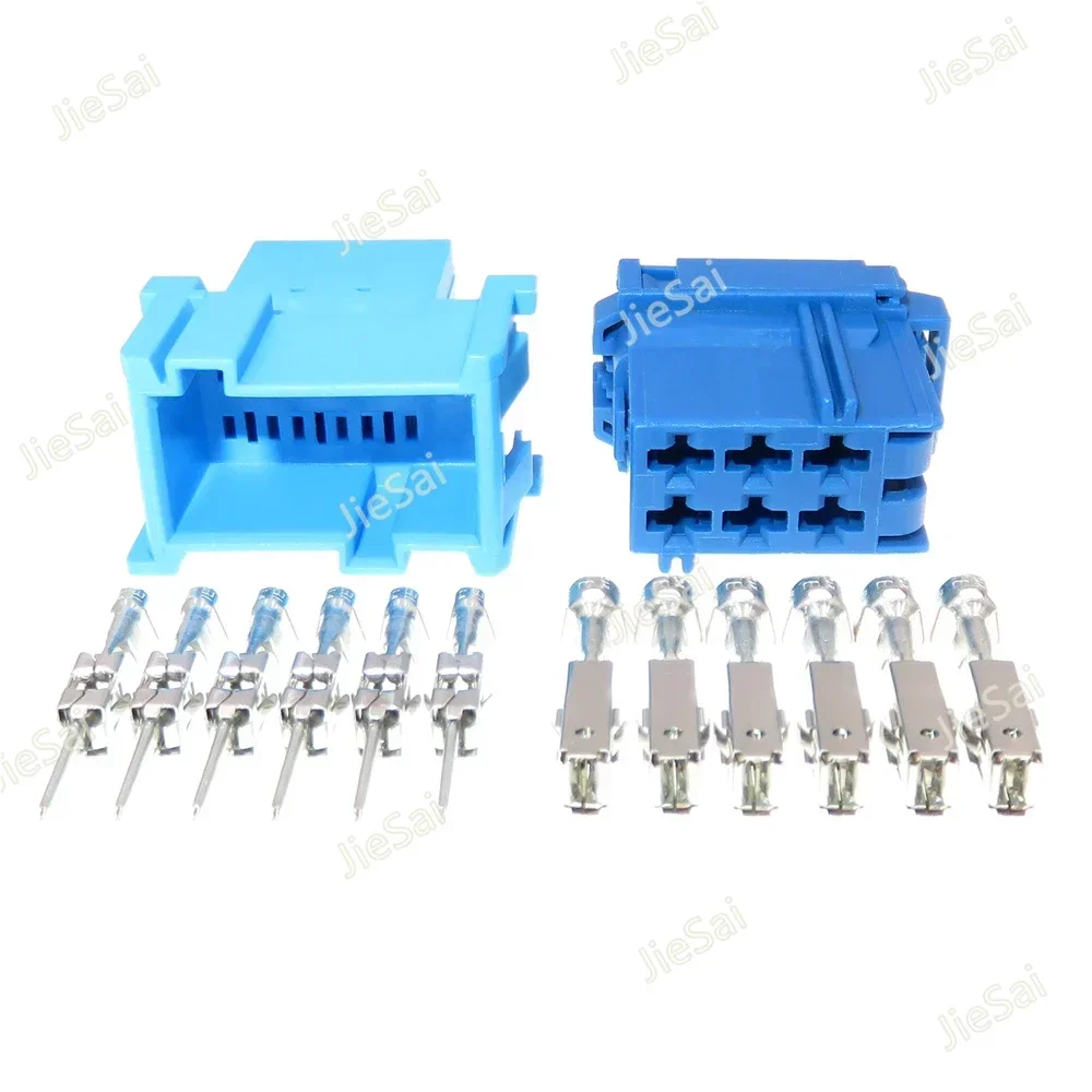 

6 Pin Auto Parts 1-965641-1 8-968970-1 Blue Car Wiring Terminal Unsealed Socket Automotive Male Female Docking Connector
