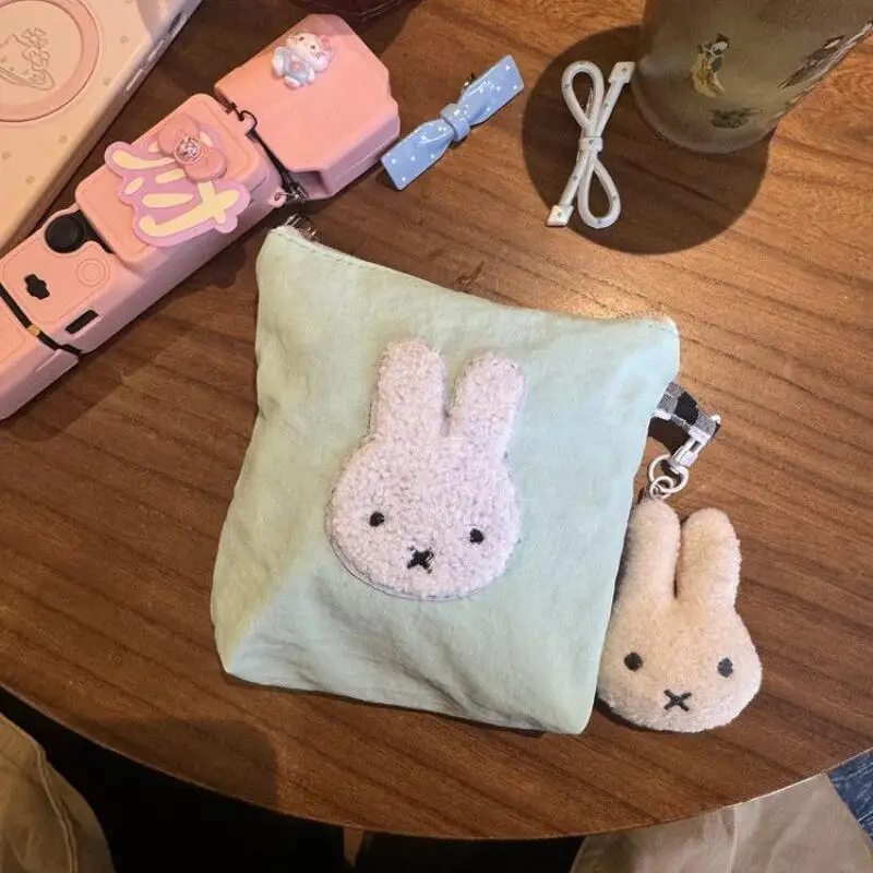 New Miffy Zipper Makeup Bag Creativity Coin Purse Cute Portable Large Capacity Out Small Item Storage Bag Woman Clutch Bag view 6