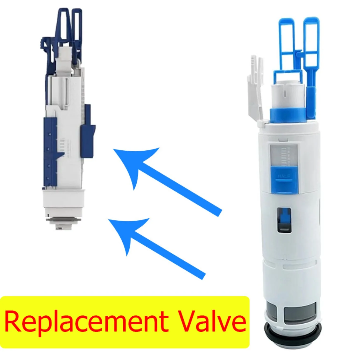 

Concealed Toilet Flush Valve Replacement Model Dual Flush Push Button Compatible with Geberit One-Piece Toilet Parts