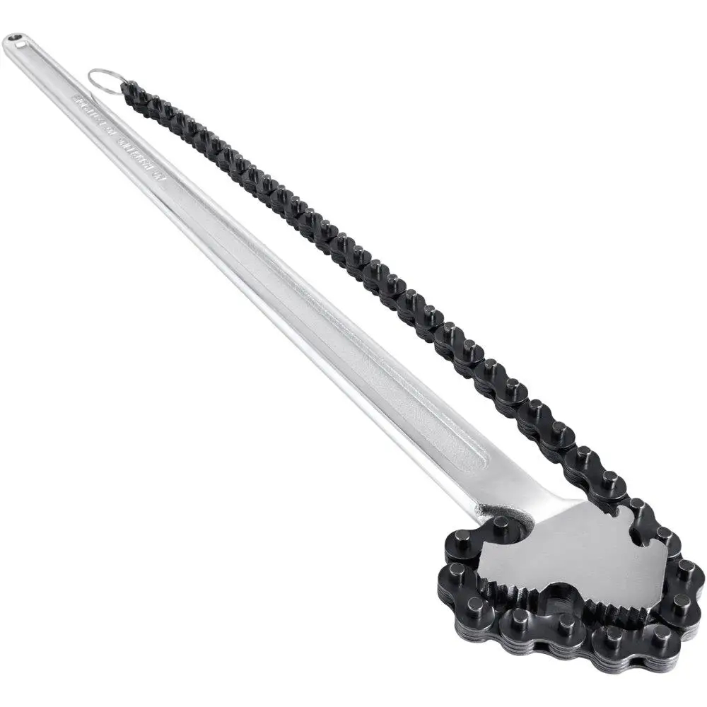 

Heavy Duty Carbon Steel Chain Wrench 24 Inch Chain Wrench for 6.7 Inch Diameter Pipe Strap Filter