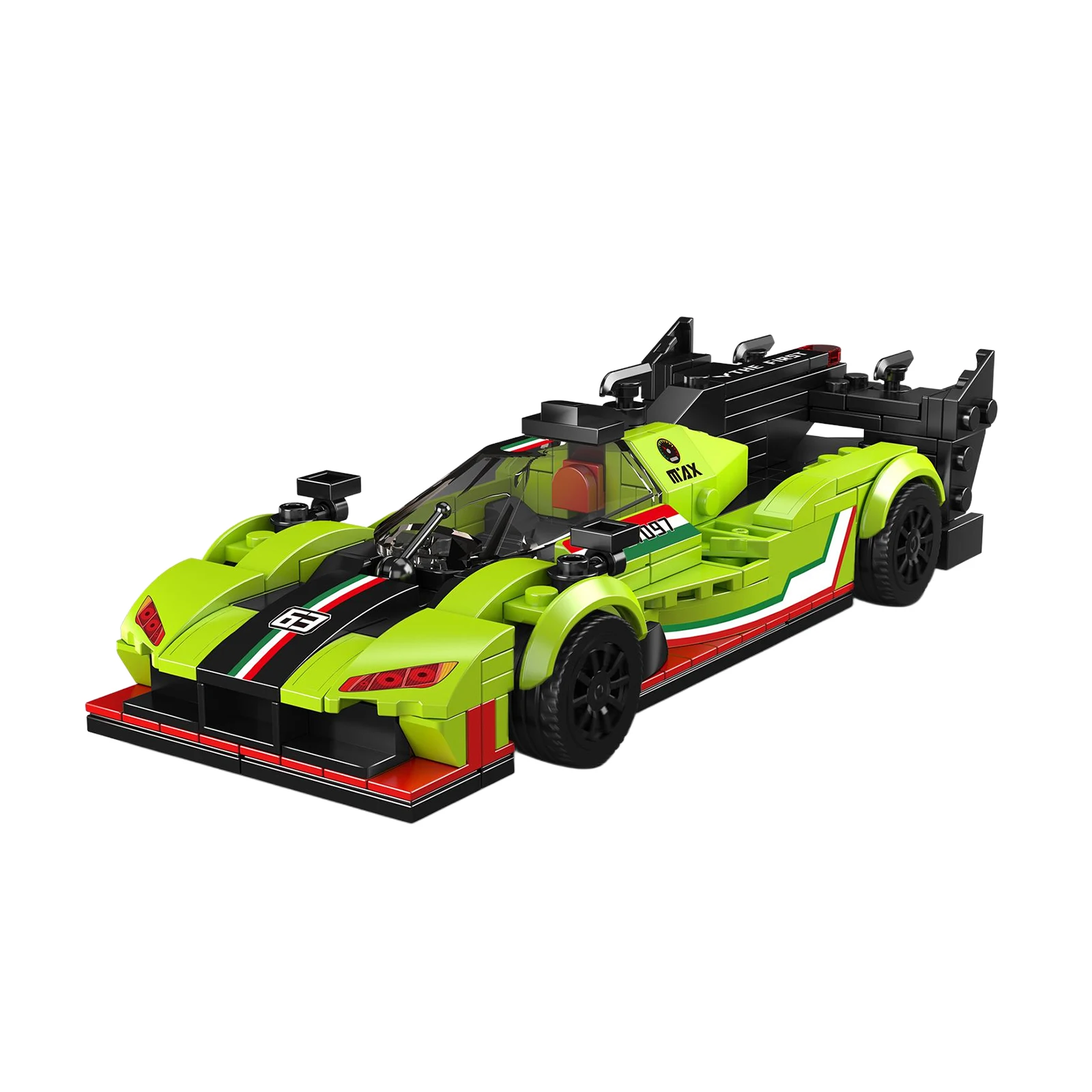 

27097 SC63 Supercar 8 Stud Vehicle Model 399pcs Building Block Set with Display Container MOC DIY Toy Christmas Gifts