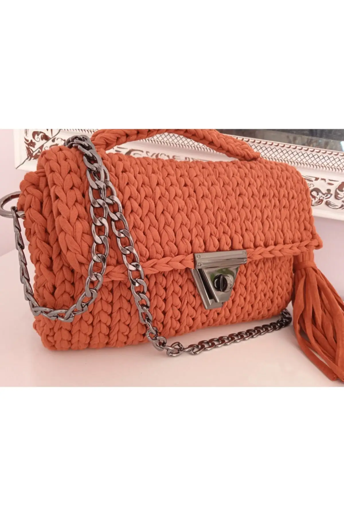 Uras Hand-Knitted Canta Women Bag Shoulder bag Handmade