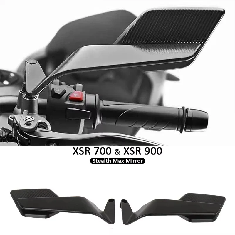 

For YAMAHA XSR 900 XSR700 Black Motorcycle Accessories Mirror Stealth Max Rearview Mirror XSR900 XSR 700 2021-2025