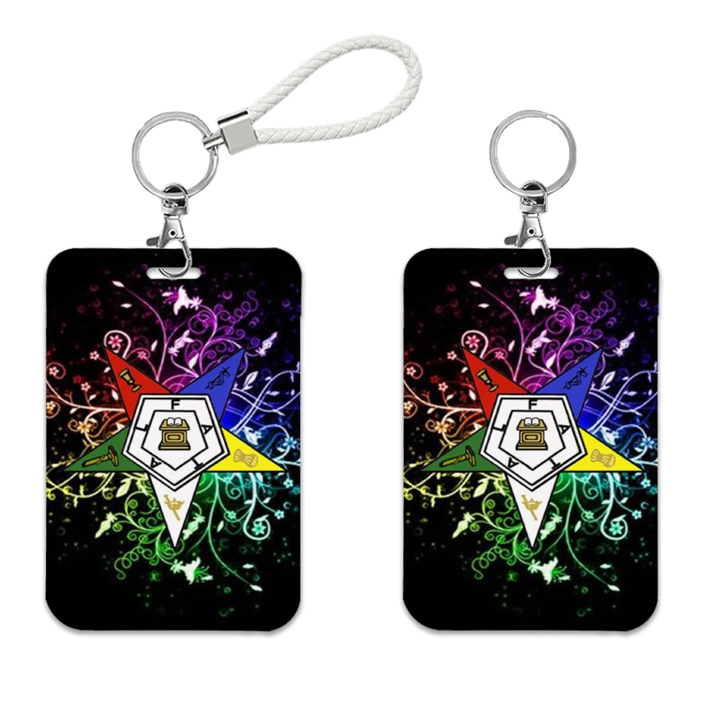 Sorority Eastern Star ID Card Holders Lanyard Anime Credit Card Badge Holder Girl Retractable Clip Business Cardholder Key