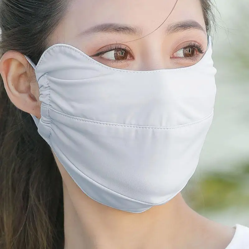 

Sun Protection Face Mask Women's Eye Protection Breathable UV Protection Full Face Ice Silk Large Size High Aesthetic Value S...
