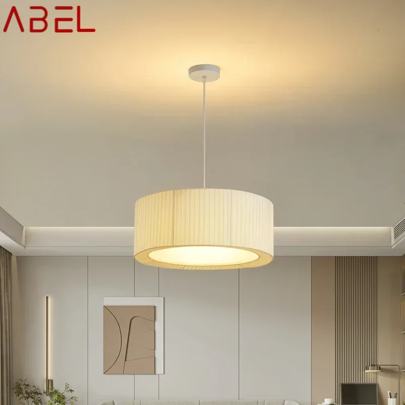 ABEL Nordic แขวนไฟ LED จี้โมเดิร์นความคิดสร้างสรรค์สีขาวเรียบง่ายโคมระย้าโคมไฟตกแต่งสําหรับห้องนอนหน้าแรก