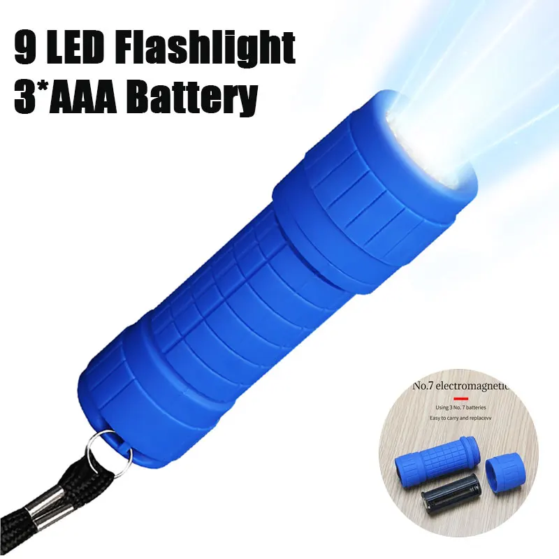 Mini Handheld Children's Flashlight Portable Outdoor Pocket Light Waterproof Camping Emergency Lantern Use 3 NO.7 Batteries