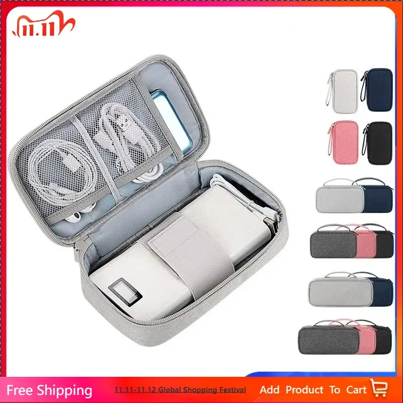 

Travel Portable Digital Accessories Storage Bag Organizer of Mobile Phone Bag U Disk Charging Bank Mobile Data Cable Storage Bag
