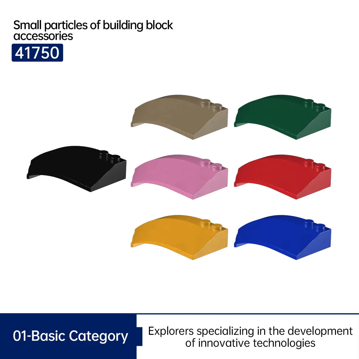 Precision Brick 27Pcs/Lot 41750 Curved Part Basic Blocks Norm 8X3X2 Classic Accessorie of Moc Compatibility with Logo Toys