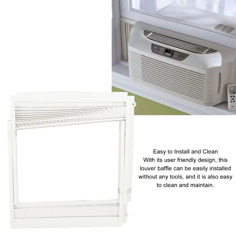 Double Layer Insulation Window AC Side Panels Kit With Frame Louver Baffle For Air Conditioner