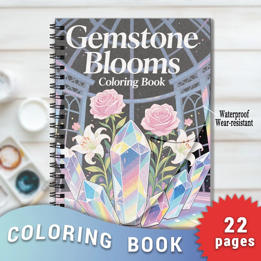 

Adult Coloring Book - 8.3x 11.2 Inch 22 Page Coloring Book - Helps Reduce Stress and Ease Emotions