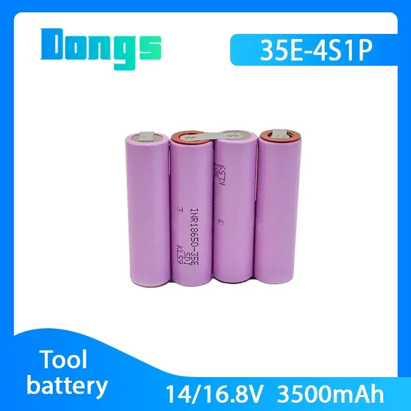 Battery Pack 3S1P 4S1P 5S1P 6S1P 3S2P 4S2P 5S2P 3500/7000mAh Customized Welding Battery Pack 18650-35E Battery,Screwdriver,Drill