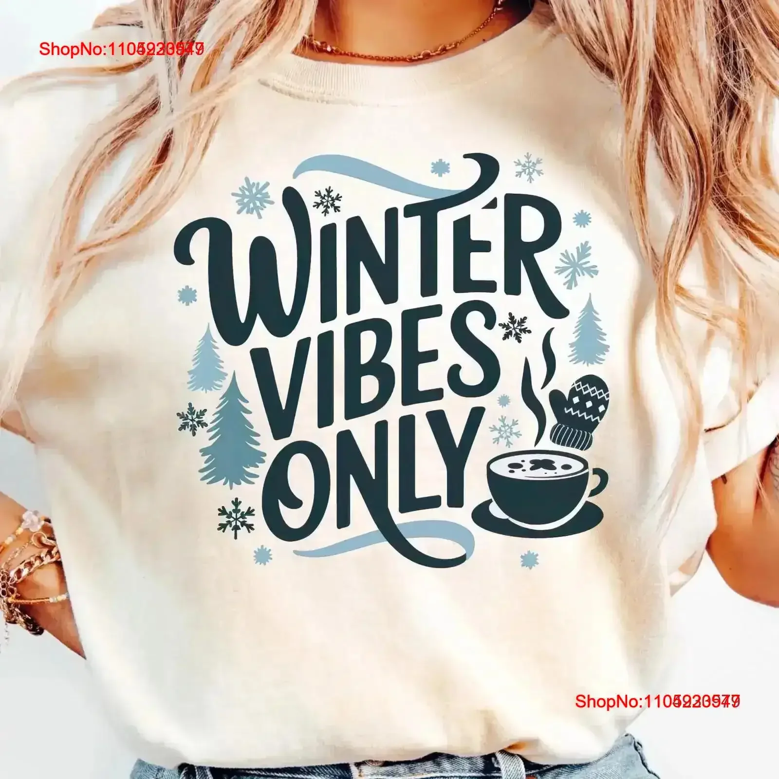 عيد الميلاد تي شيرت الشتاء المشاعر فقط سانتا المرأة لطيف ثلج ل خمر غسلها تنوعا قليلا عادية خمر غسلها #1