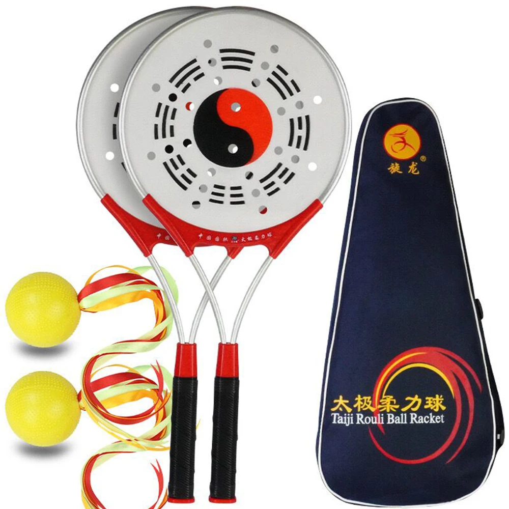 Chinese Kongfu Wushu Martial Arts Racket Set Tai Chi Racket Taiji Rouli with Balls