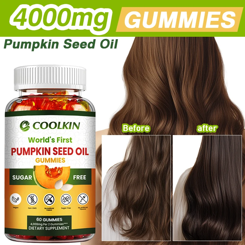 

Pumpkin Seed Oil Gummies - Promotes Hair Growth, Supports Urinary Tract & Prostate Health, Regulates Blood Sugar and Metabolism
