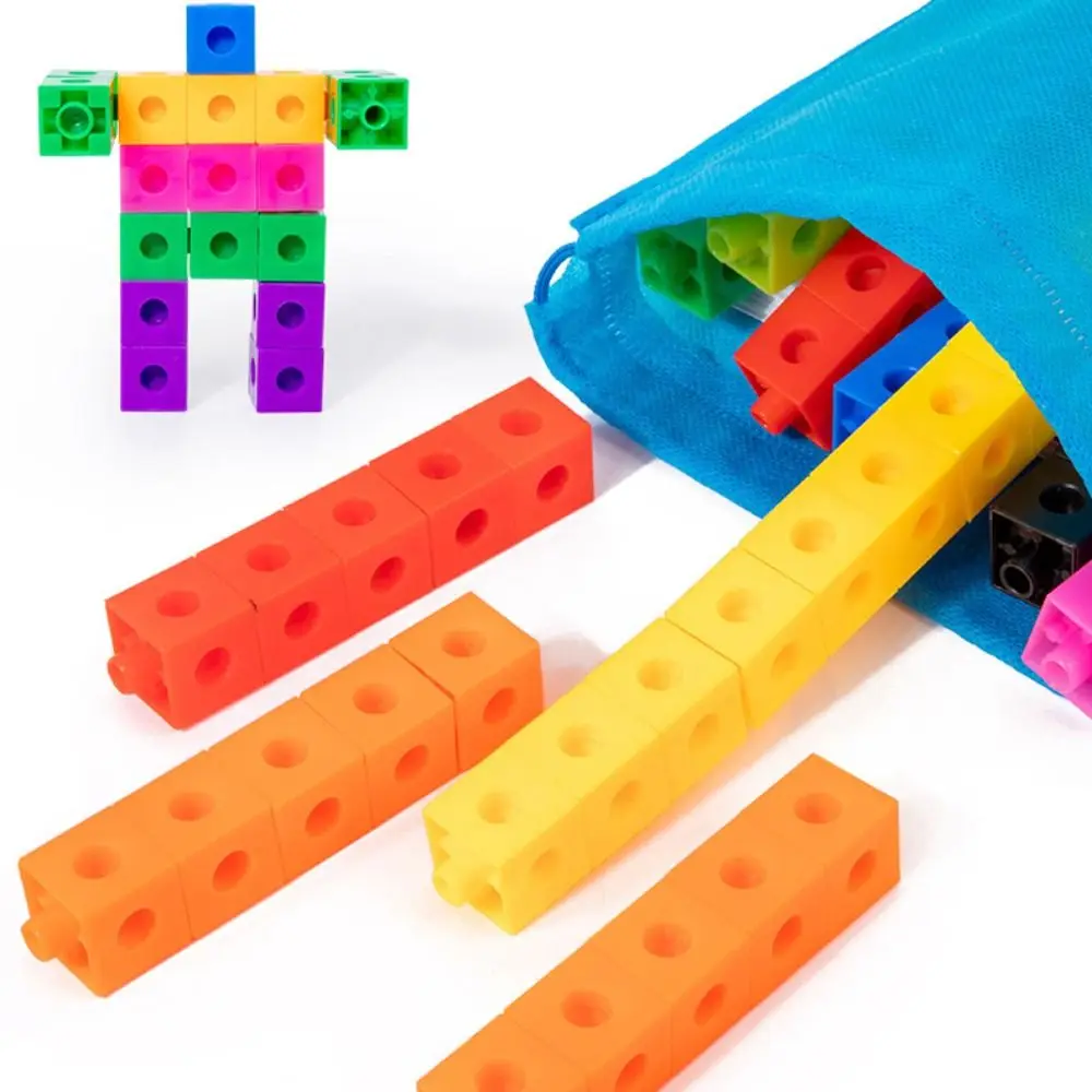 Montessori Cube Puzzle Building Blocks Conteggio Impilato Apprendimento Blocchi di costruzione fai-da-te Cubo Giocattoli Modello portatile