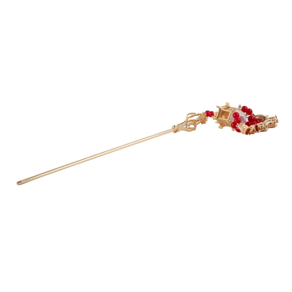 Chinese Style Hair Clips Jewelry Hairpin Hair Pin Stick Decor Headdress for Women Hanfu Accessories Headwear with Lantern Charm