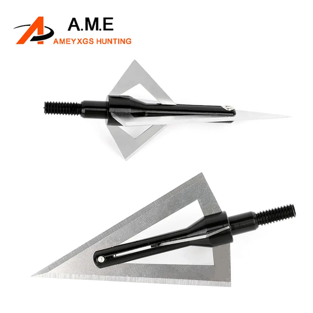 

12/24 Pcs 120 Grain Hunting Broadheads 4 Blade Archery Arrowhead Stainless Steel Arrow Point for Shooting Arrow Tips