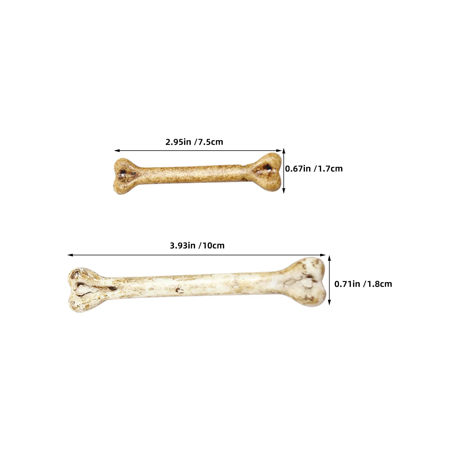 24Pcs Fake Bones Plastic Bone Charms for Halloween Cosplay Decorative Craft Supplies Small Bones for Party
