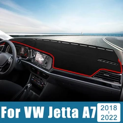 Car Dashboard Cover Avoid Light Pad Anti-UV Carpets Non-Slip Mat For Volkswagen VW Jetta A7 MK7 2018 2019 2020 2021 2022 2023