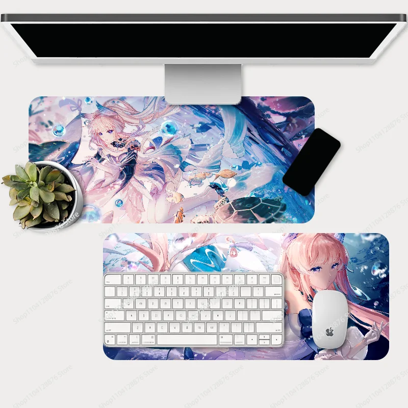 Game Genshin Sangonomiya Kokomi Mousepad Gaming Mouse pad Gamer Pc Accessories Deskmat Keyboard Mat Desk Protector Mause Pads