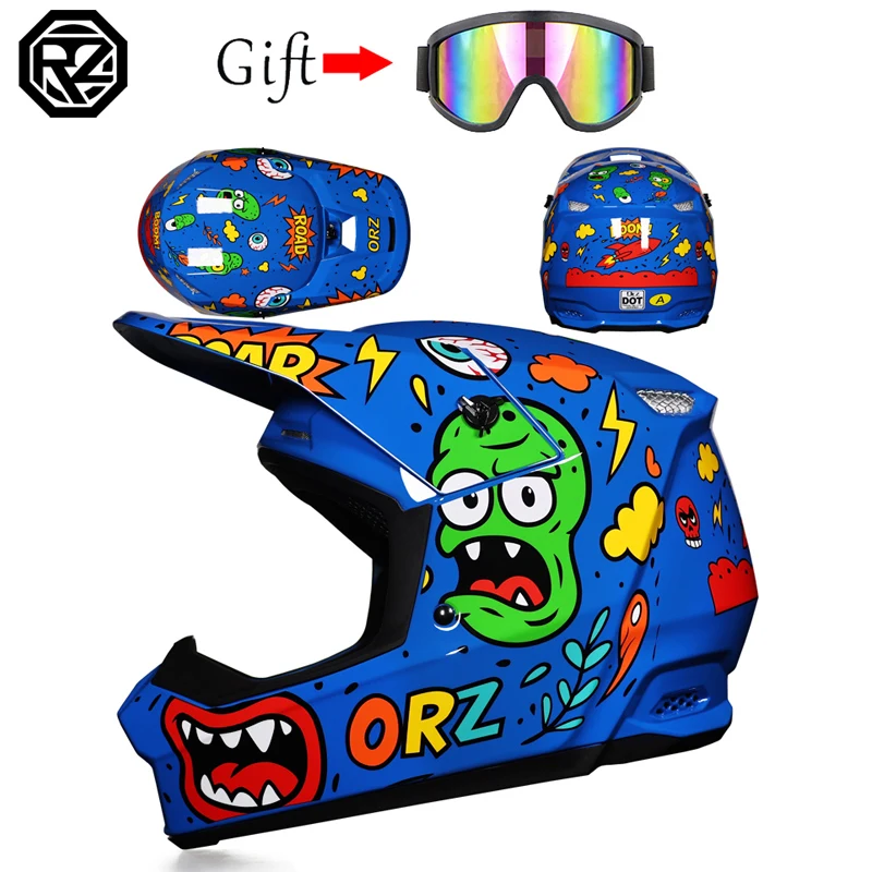 

ORZ professional motorcycle off-road helmet bicycle downhill DH children's go kart off-road race full helmet rally helmet