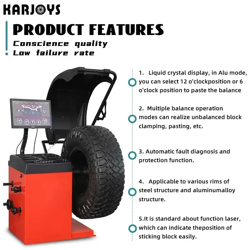 Factory price car repair wheel balancer with digital display for cars automatic tire wheel balance weight balancing machine