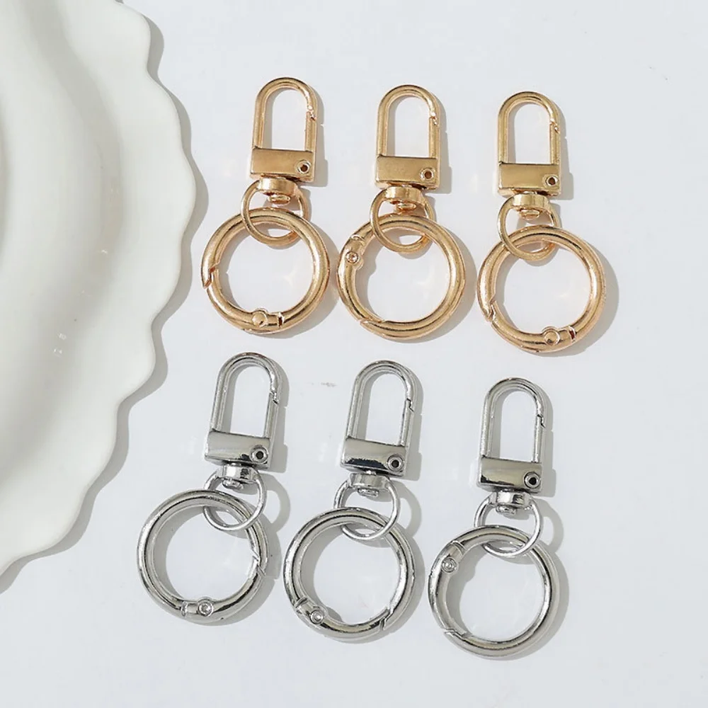 5/10/15 Stück silberfarbene Schlüsselanhänger-Karabinerhaken mit verstellbarer Schnalle für die Herstellung von Schlüsselanhängern, DIY-Taschen, Puppenhaken, Schmuck