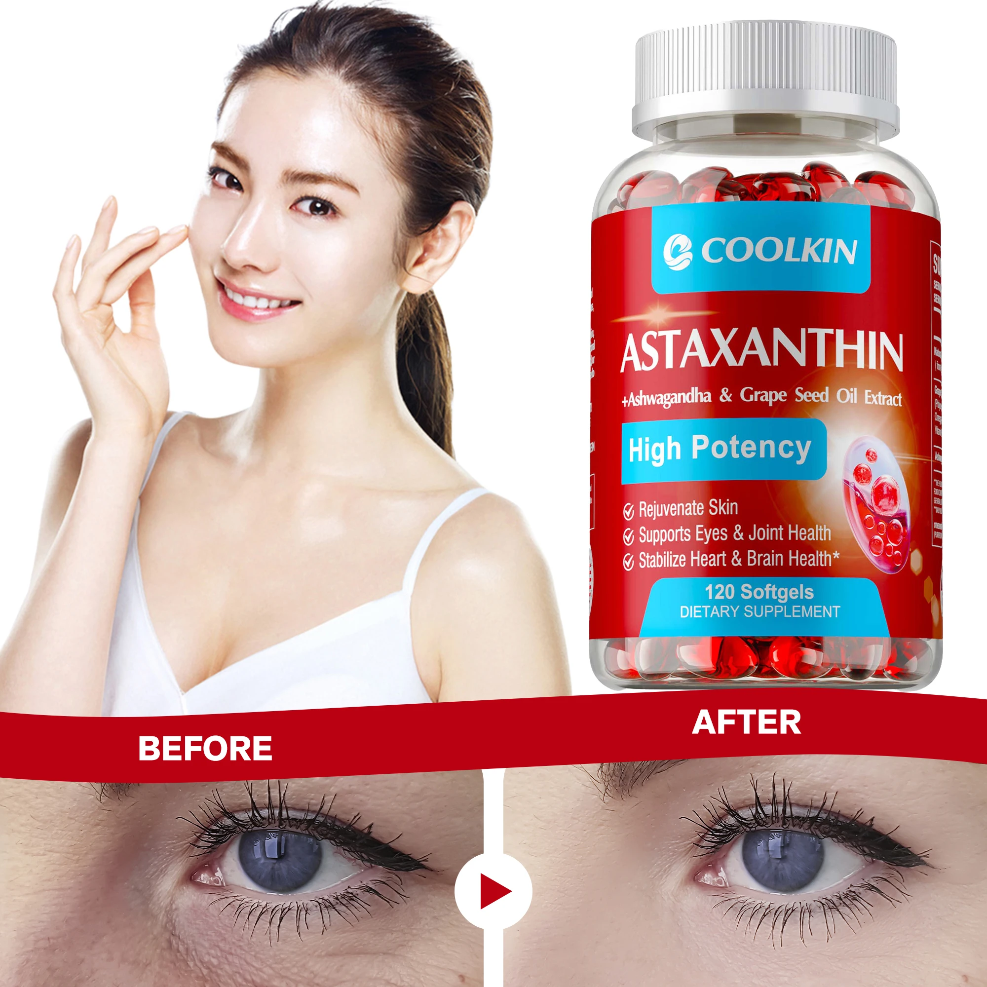 

Капсулы астаксантина — 24 мг — антиоксидантная добавка премиум-класса, ускоряет метаболизм, поддерживающий здоровье глаз, суставов и кожи.