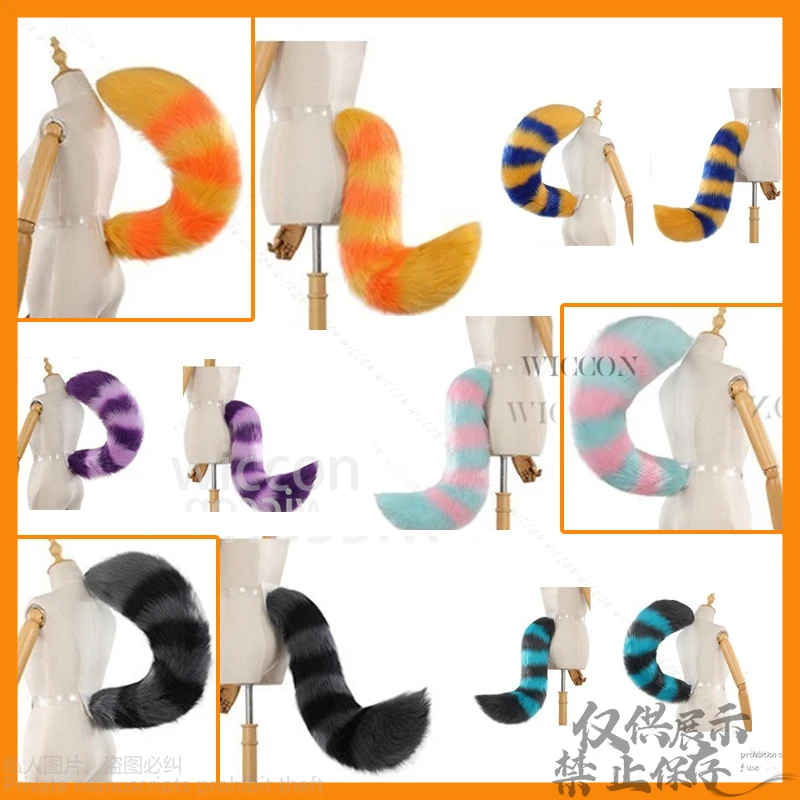 Anime Furry Wolf Fox Cat Costume Tail Cosplay Set For Halloween Christmas Party Gifts Costume Accessories Props Customized