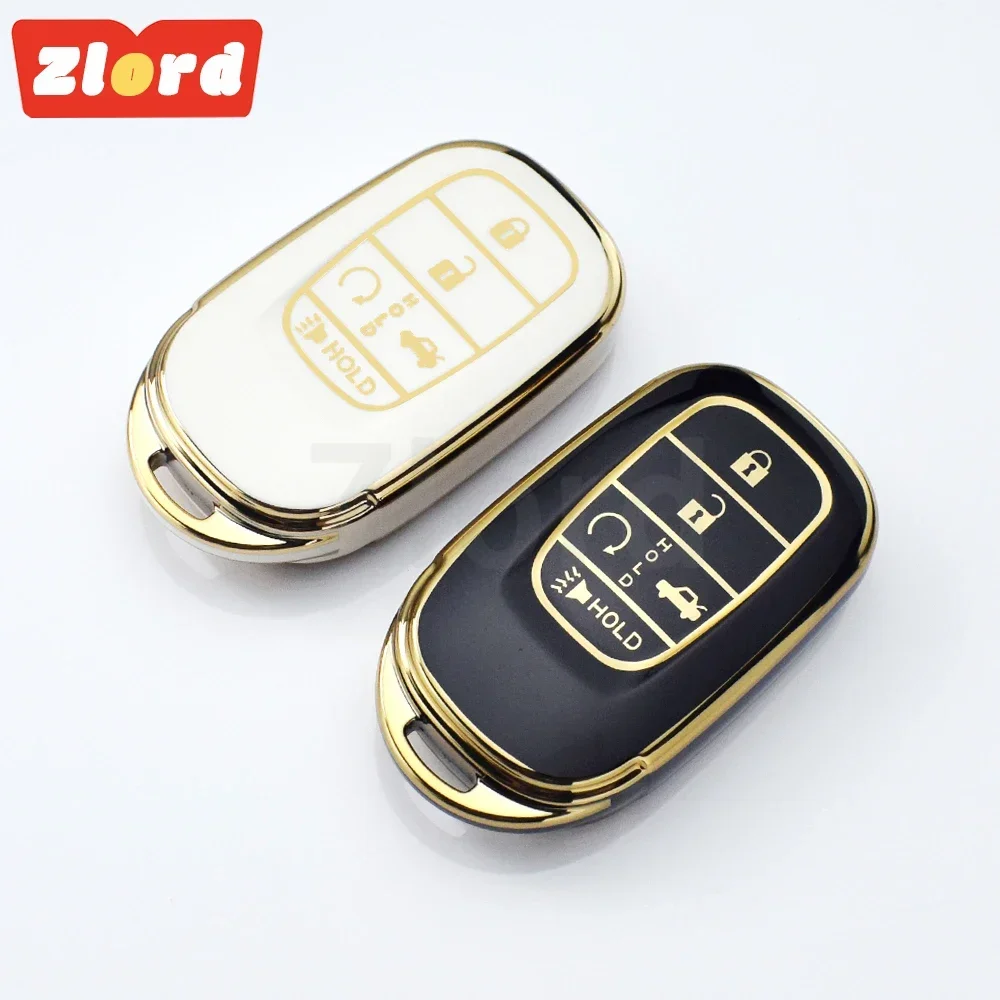 5 Buuttons TPU Car Smart Key Case Cover for Honda Accord Civic HR-V CR-V Pilot Sport SI EX EX-L Touring 2022 2023 2024