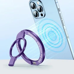 Ultra-thin Cell Phone Ring Holder Magnetic Ring Rotatable Foldable Kickstand Magnet Grip Desktop Stand for MagSafe Phone 15 13