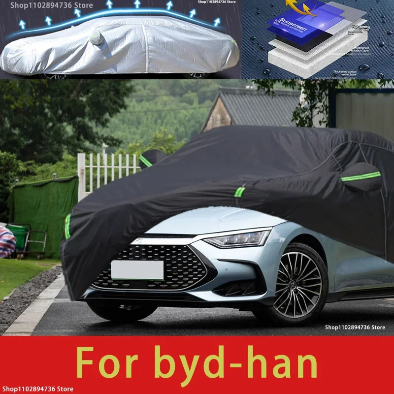 

For byd han fit Outdoor Protection Full Car Covers Snow Cover Sunshade Waterproof Dustproof Exterior black car cover