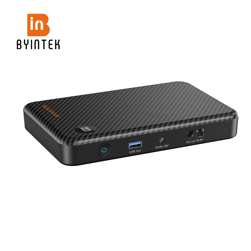 BYINTEK-Banco de energía USB tipo C PD, batería de carga rápida para proyector DLP UFO U80 U80 Max R17 R20 R20 Max R80 R90 R90 Rock P70
