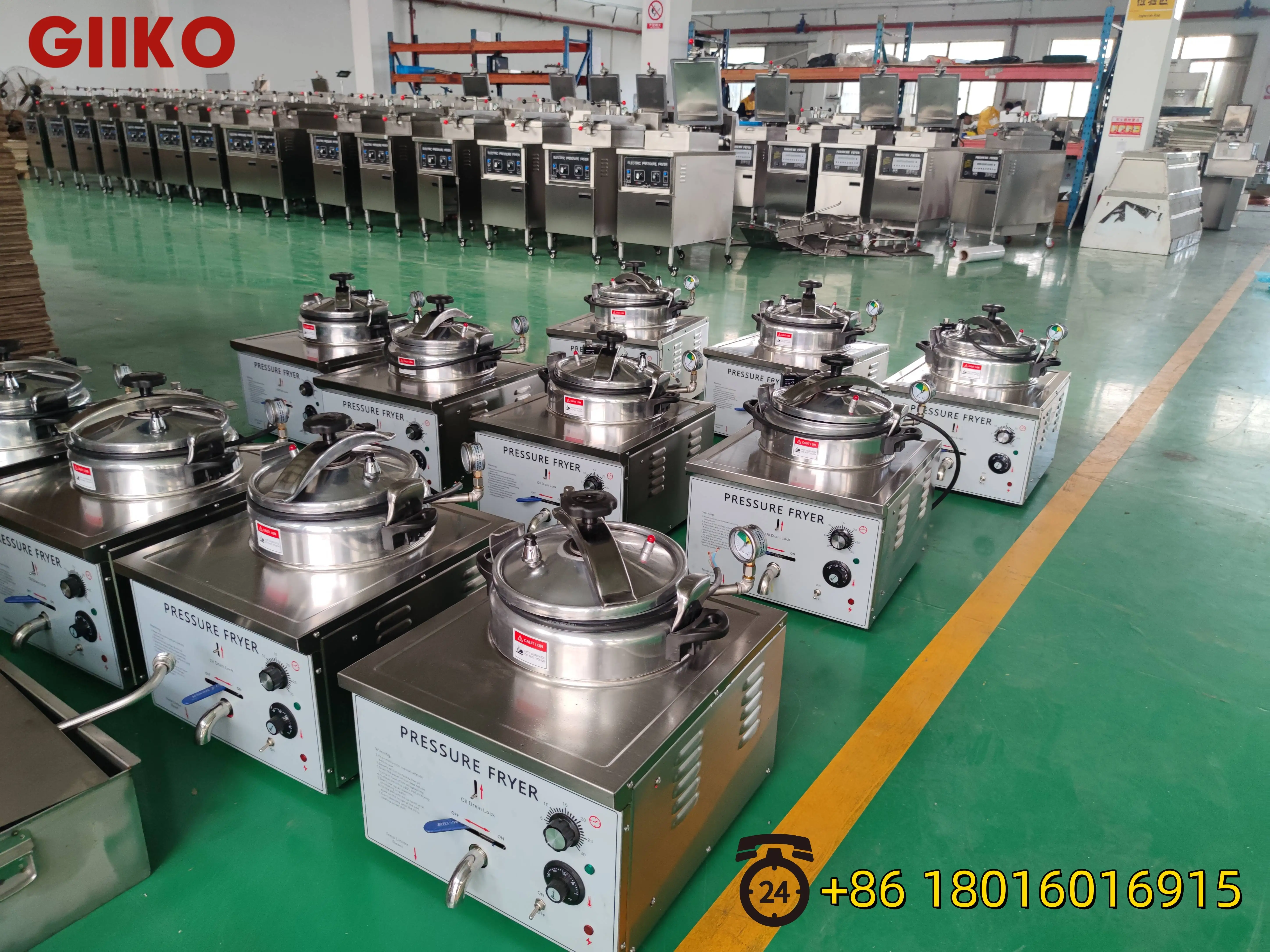 High Pressure Fried Chicken Commercial Electric Fryer Countertop Fryer Single Cylinder Fried Chicken Oven Large Capacity Fryer