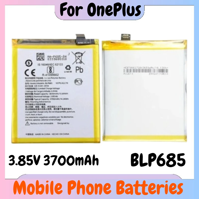 

BLP685 Battery 3.85V 3700mAh for OnePlus 6T OnePlus 7 A6010 Mobile Phone Replacement Battery Brand-New High Quality