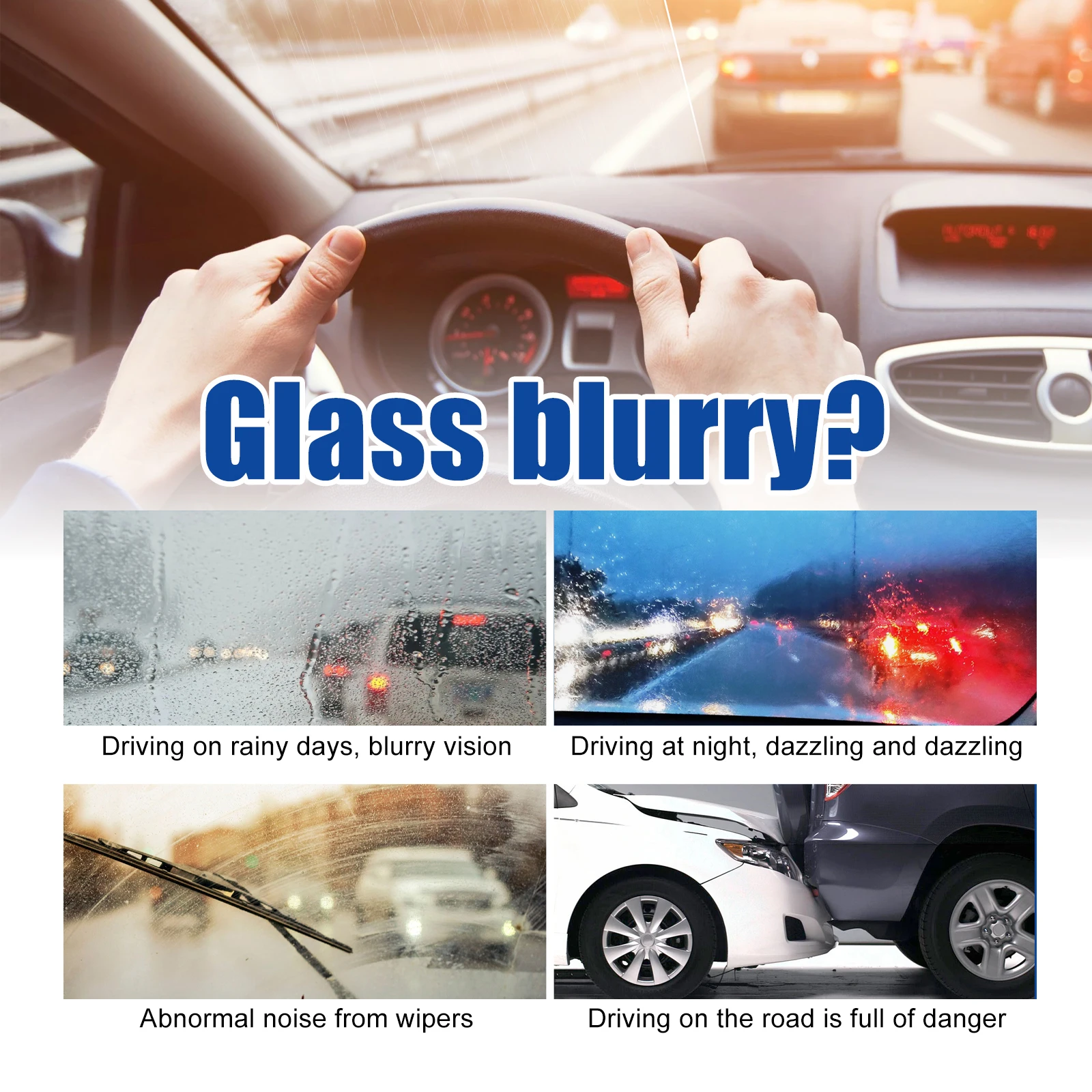 Car Glass Oil Film Remover Glass Polishing Compound Windshield Cleaner Car Glass Polishing Clear Window Auto Detailing image 4
