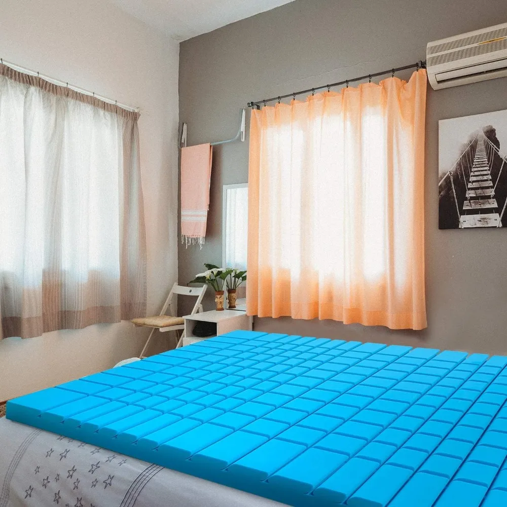 قطعة علوية من إسفنج الذاكرة الفيسكو مقاس 3 بوصات مع رائحة زهر البرتقال ودعم تحديد الوجه للتبريد للمرتبة #4