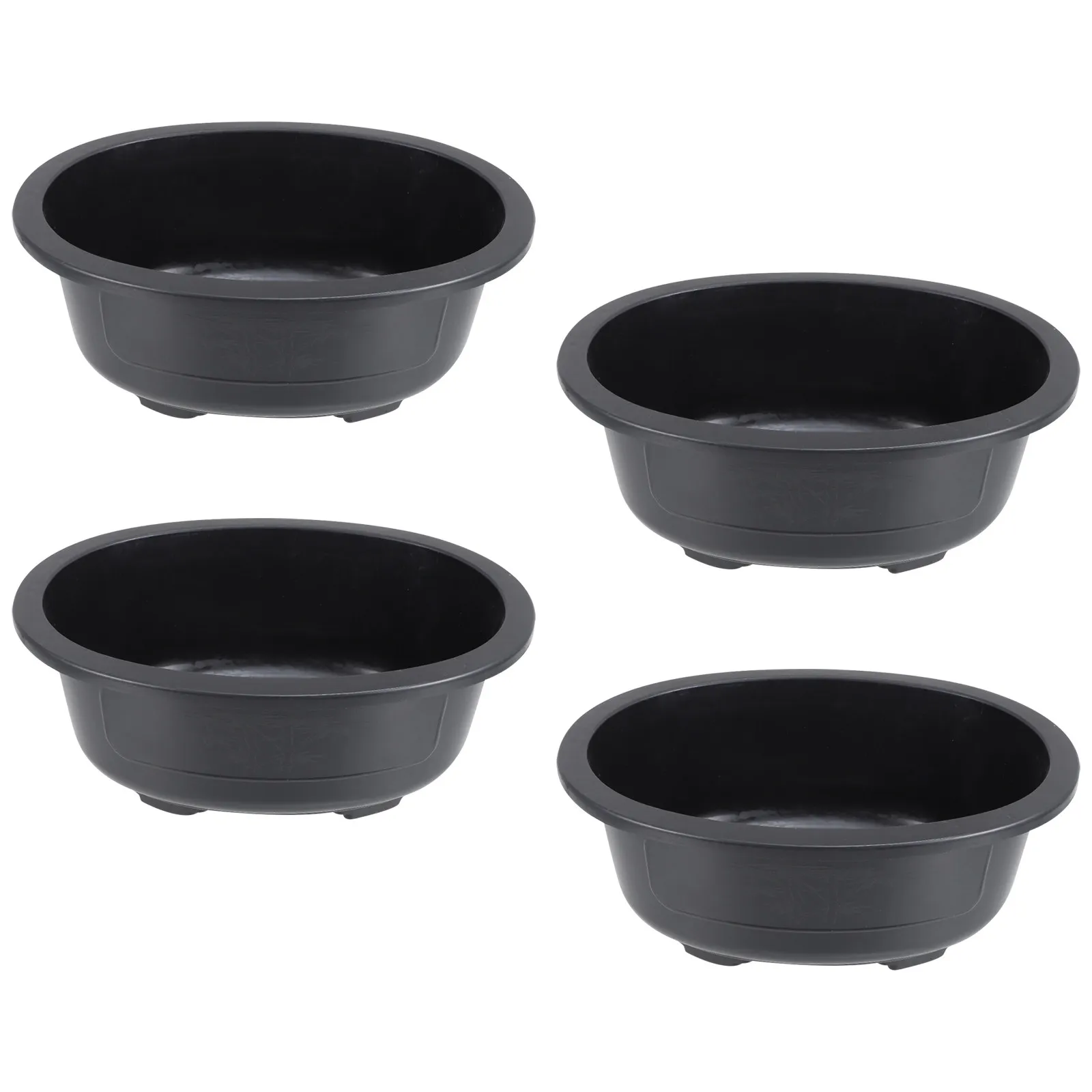 4Pcs Plastic Flower Pots Sturdy Non Deformable Plant Containers Ideal for Home Garden Balcony Landscape Decoration Succulent