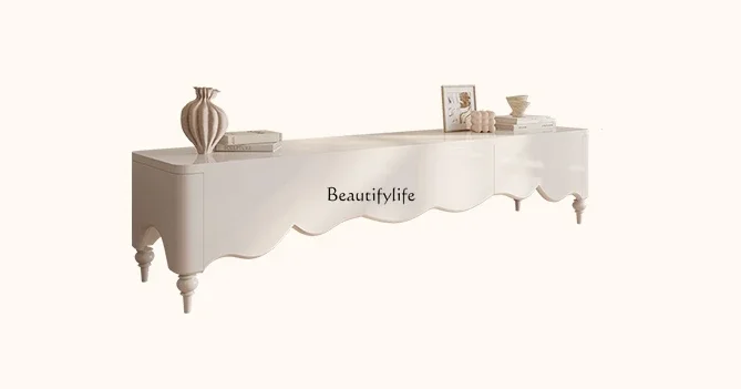 

pg45French TV Cabinet Solid Wood Living Room Home Advanced Modern Minimalist TV Stand
