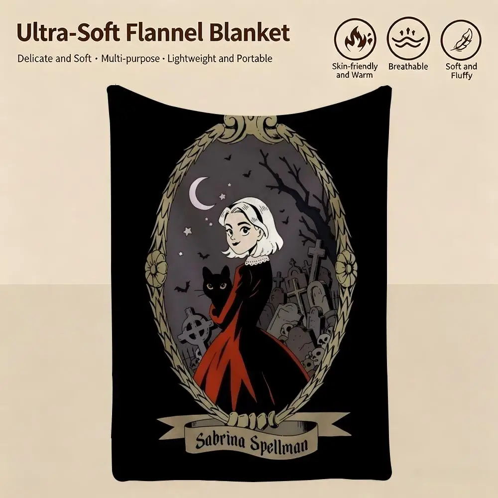 drama C-Chilling Adventures of Sabrina-a Throw Warm Soft Flannel Blanket, Multi-use for Sofa Bed Camping Travel Nap