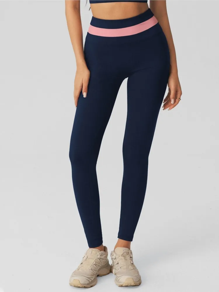 Soft Motion Straight Leg Bottoms Women's High Waist Yoga Pants GYM Leggings Naked Feel Pilates Running Sports Trousers Leggings